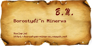 Borostyán Minerva névjegykártya